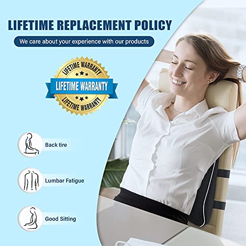 Tusscle Cojin Lumbar ,Almohada de Apoyo Lumbar de Espalda por Silla Oficina,Cojin Lumbar Coche，Ortopedico Respaldo Lumbar para Silla Oficina，Nuevo Respaldo Lumbar Soporte de Esponja Memoria