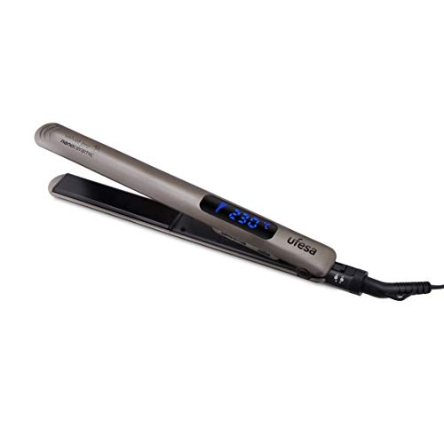 Ufesa PP5500 Velvet Pro Plancha para el Pelo, Gris, recubierta de nanocerámica profesional, para un alisado profesional, Doble función: liso y rizado, Gris