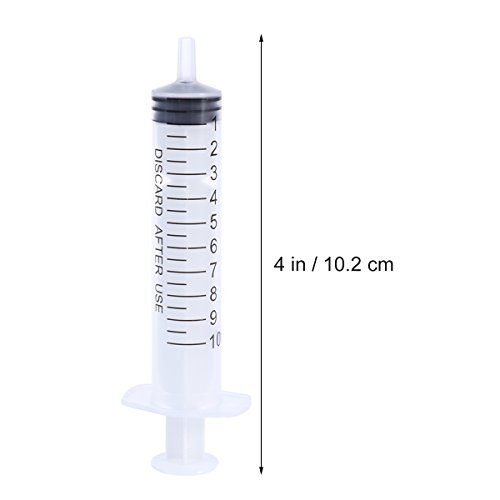 ULTNICE Jeringa de aplicación de pegamento de grado industrial de 5 piezas, 10 ml, jeringas a escala sin aguja