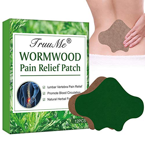 Unguento Para el Dolor, Pain Relief Patch, Parches Térmicos, 12 Piezas Autocalentamiento Pegatina de Ajenjo Natural, Parche de Alivio del Dolor Pegatina de Moxibustión Lumbago Dolor