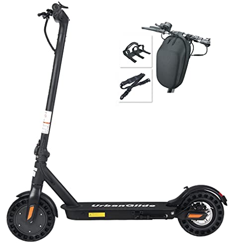 URBANGLIDE Ride 100 350W - Neumáticos Sólidos - Hasta 25 Km de autonomía - Velocidad Máxima de 25Km/h - Plegable- Pack de accesorios para transportar incluidos