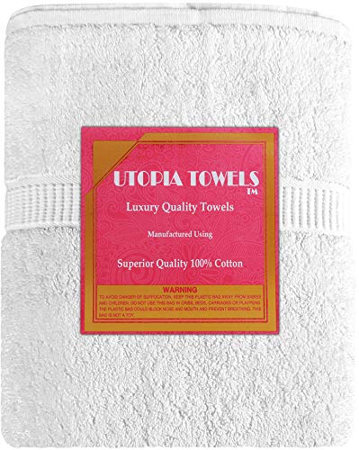 Utopia Towels - Toalla de baño Grande, Paquete de 1 (90 x 180 cm, Blanco)