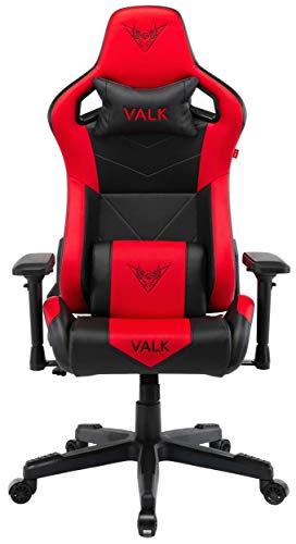 VALK Gaia - Silla Gaming, Silla Gamer, Ergonómica Reclinable 160º Reposabrazos 4D Transpirable, Silla Escritorio Silla Oficina (Roja)