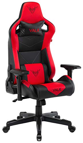 VALK Gaia - Silla Gaming, Silla Gamer, Ergonómica Reclinable 160º Reposabrazos 4D Transpirable, Silla Escritorio Silla Oficina (Roja)