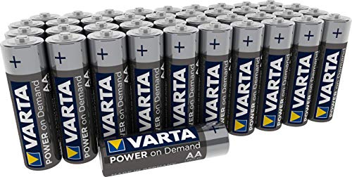 Varta Power On Demand - Pilas alcalinas AA / LR6 / Mignon (pack de 40 unidades, 1.5 V)