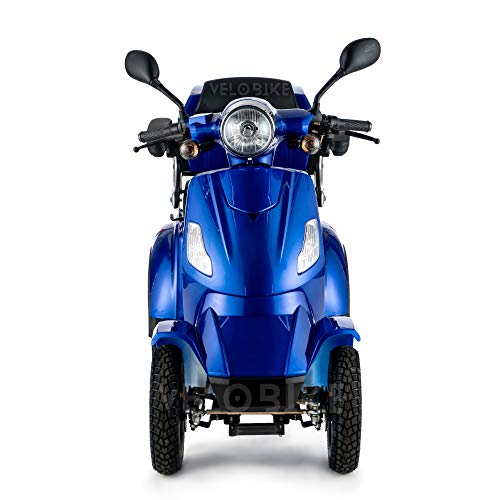 VELECO Motocicleta eléctrica de 4 ruedas, 1000 W, color azul