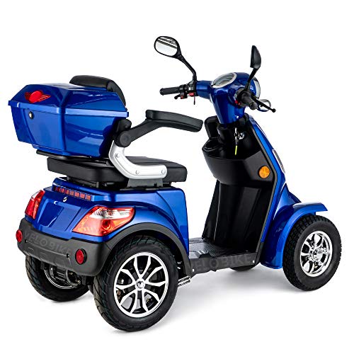 VELECO Motocicleta eléctrica de 4 ruedas, 1000 W, color azul