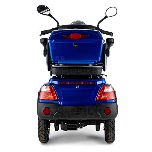 VELECO Motocicleta eléctrica de 4 ruedas, 1000 W, color azul