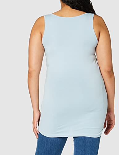 Vero Moda Vmmaxi My Soft Long Tank Top Ga Noos Camiseta sin Mangas, Espuma Azul, XL para Mujer