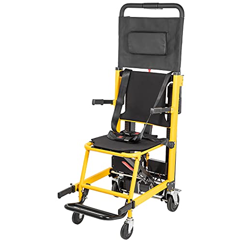 VEVOR Silla de Ruedas 120 W (Amarillo y Negro) Silla de Ruedas Ligera de Aluminio 180 kg / 396 LBS Silla de Ruedas Motorizada Subir Elevable Escalera para Personas Discapacitadas (Amarillo y Negro)