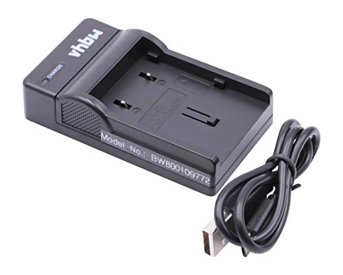 vhbw Cargador batería USB Compatible con JVC GZ-MG30, GZ-MG33, GZ-MG37, GZ-MG40, GZ-MG47 baterías cámaras, videocámaras, DSLR -Soporte Carga