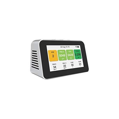 Vibiu Detector de Calidad del Aire Mide dióxido de Carbono CO2 Polvo PM2.5 TVOC Temperatura y Humedad del benceno