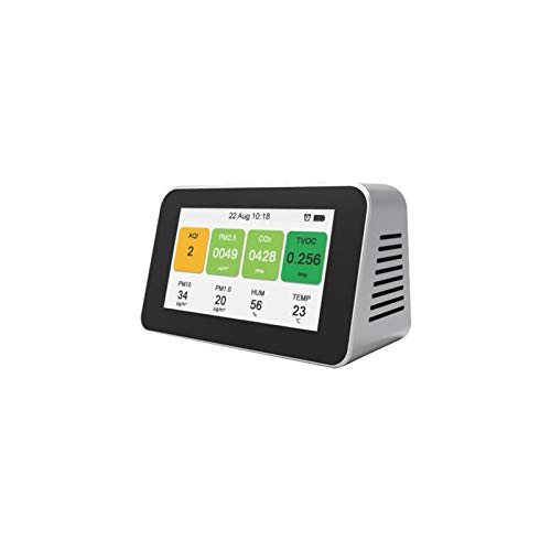 Vibiu Detector de Calidad del Aire Mide dióxido de Carbono CO2 Polvo PM2.5 TVOC Temperatura y Humedad del benceno