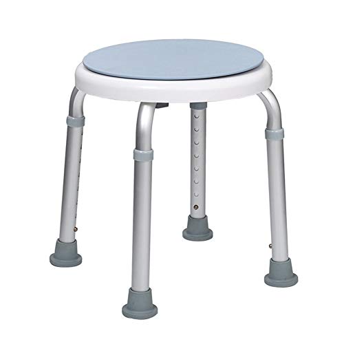 Vinteky 360 ° Giratorio Silla de Ducha Taburete Baño Taburete Altura Regulable, Taburete para la Ducha y para el Baño, Taburete de baño, Regulable, Antideslizante