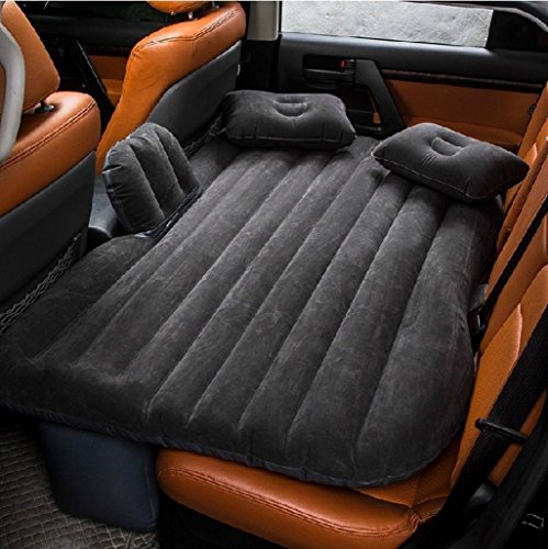 Vinteky Un Set Completo Colchón Impermeable e hinchable para Coche convertible en Sofá Inflable, Camping Asiento Inflable en el Coche, Colchón de Inflación para Viaje, Inflatable Mattress (Negro)