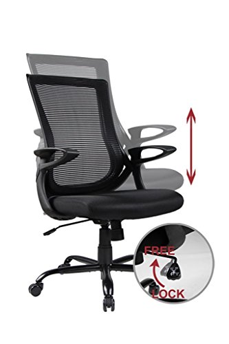 Viva Office Silla Ergonómica Para Ordenador con Respaldo Alto de Malla, Negro