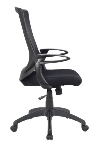 Viva Office Silla Ergonómica Para Ordenador con Respaldo Alto de Malla, Negro