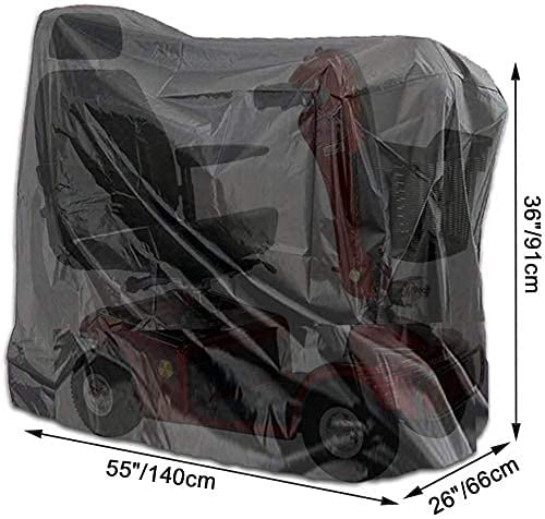 VVHOOY - Funda para scooter, 210D, resistente al agua, resistente al agua, 4 ruedas, protección para todo tipo de clima, protección al aire libre, 140 x 66 x 91 cm