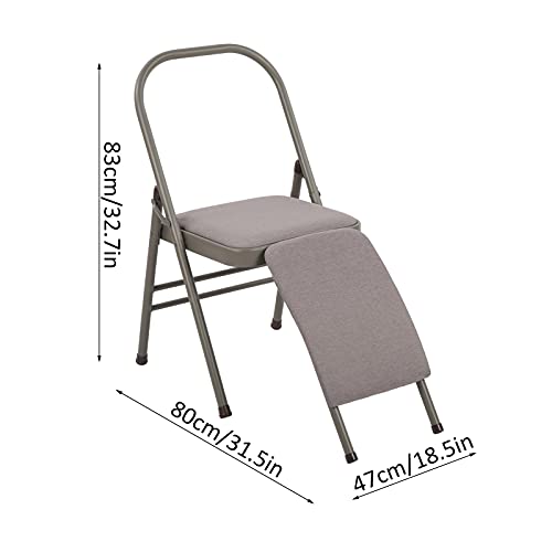 Wakects Silla Auxiliar de Yoga, excelente Robusto Plegable de Silla Plegable de Yoga para el hogar