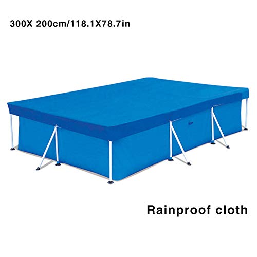 WANGQ Cobertor para Piscina Rectangular, Fundas para Piscinas 300x200 cm, Cubierta De Piscina para El Verano Al Aire Libre, Frame - Piscina Desmontable Pool Cover para Piscinas De Marco Familiar