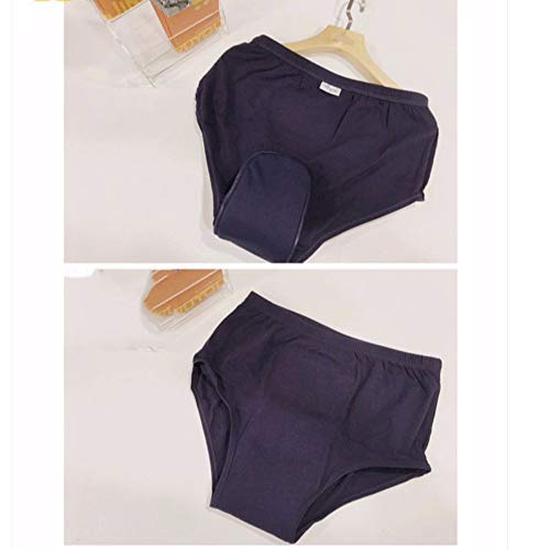 WANJIA Hombres Incontinencia Pañales de Tela, Cubiertas Pantalones Reutilizables Ropa Interior de protección de pañales Sábanas para Mujeres, Personas Mayores, Pacientes,B,L