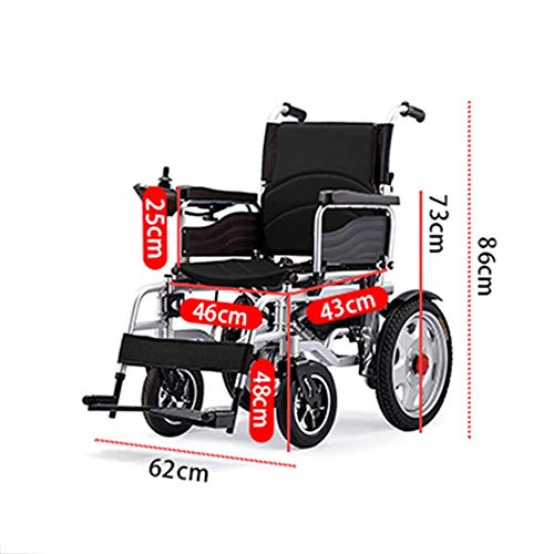 WBJLG Silla de Ruedas eléctrica de batería de Litio para Personas Mayores discapacitadas para Personas Mayores/Silla de Ruedas eléctrica para discapacitados Que Puede Transportar 100 kg de Scoot