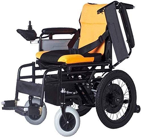 WBJLG Silla de Ruedas eléctrica Plegable y Liviana portátil, Silla de Scooter motorizada para Ancianos con batería de Iones de Litio para discapacitados y Ancianos con Carga de Movilidad Silla de