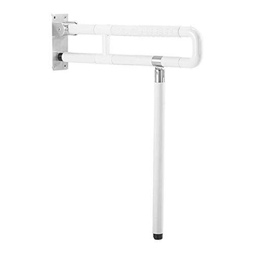 WC minusvalidos agarraderas, Barra abatible inoxidable para baño adaptado a personas mayores,White,75cm