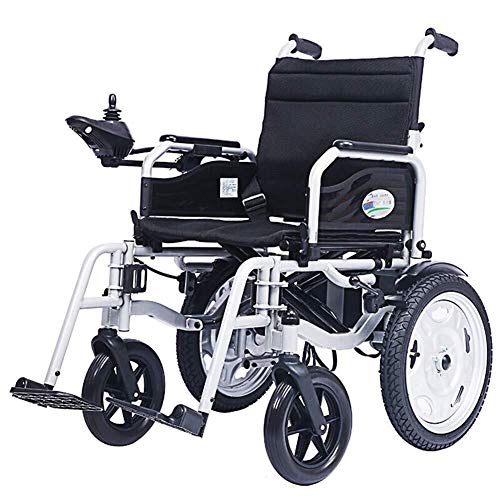 WEI-LUONG plegable Silla médica de rehabilitación, sillas de ruedas, sillas de ruedas eléctricas eléctrica inteligente, ligero plegable, soporta 100Kg, Sillas de ruedas motorizada Conveniente Compatib