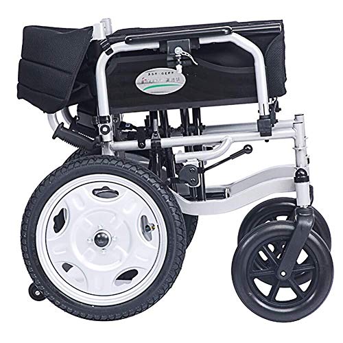 WEI-LUONG plegable Silla médica de rehabilitación, sillas de ruedas, sillas de ruedas eléctricas eléctrica inteligente, ligero plegable, soporta 100Kg, Sillas de ruedas motorizada Conveniente Compatib