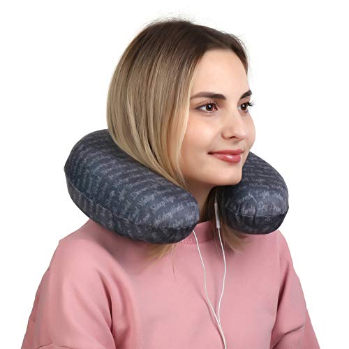 Wellgro - Almohada cervical con funda extraíble (espuma viscoelástica, cremallera, incluye bolsa de transporte), aprox. 28 x 28 x 9 cm (largo x ancho x alto)