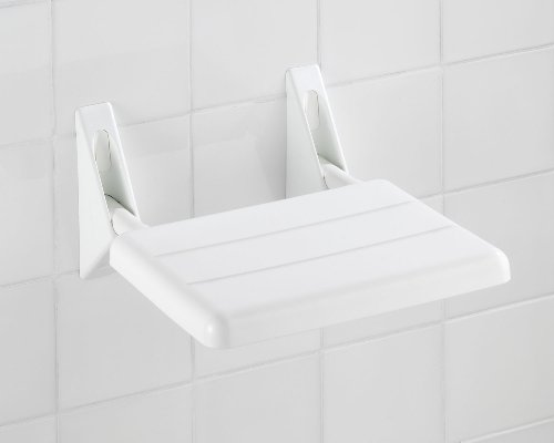 Wenko Asiento Plegable de Ducha, Acrilonitrilo Butadieno Estireno, Blanco, 36x32x19 cm (WK17937)