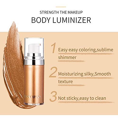 Werstand Maquillaje iluminador líquido, iluminador corporal, iluminador luminoso, corrector de cobertura de maquillaje, fórmula de cobertura total de larga duración, para la cara, el cuerpo diplomatic