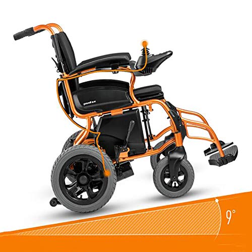 Wheelchair Potencia eléctrica Plegable Silla de Ruedas, con 18Ah polímero de Ion-Litio, Ultra portátil Plegable de Potencia Vespa Silla motorizada, para los inválidos, Ancianos Movilidad