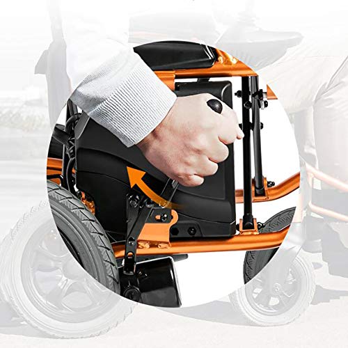 Wheelchair Potencia eléctrica Plegable Silla de Ruedas, con 18Ah polímero de Ion-Litio, Ultra portátil Plegable de Potencia Vespa Silla motorizada, para los inválidos, Ancianos Movilidad