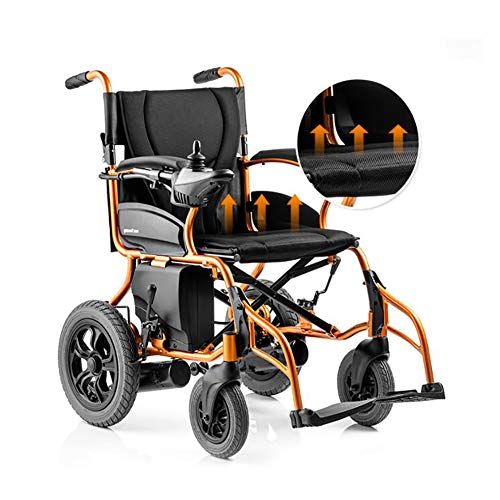 Wheelchair Potencia eléctrica Plegable Silla de Ruedas, con 18Ah polímero de Ion-Litio, Ultra portátil Plegable de Potencia Vespa Silla motorizada, para los inválidos, Ancianos Movilidad