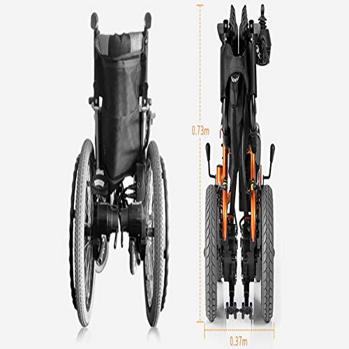 Wheelchair Potencia eléctrica Plegable Silla de Ruedas, con 18Ah polímero de Ion-Litio, Ultra portátil Plegable de Potencia Vespa Silla motorizada, para los inválidos, Ancianos Movilidad