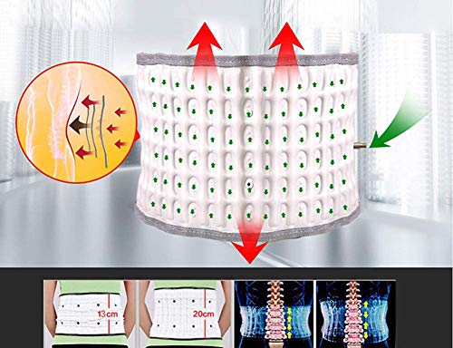 WLKQ Cinturón Trasero Descompresión Faja Lumbar del Aire Espinal Lumbar Tracción Neumática Protector de la Cintura Dolor de la Correa Soporte Lumbar Inferior Adecuado para 29 Pulgadas -49 Pulgadas