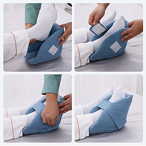 WLL Protectores de Almohadillas para el talón, Almohadas para el Cuidado de los pies y los Tobillos Almohadilla para úlceras por decúbito, Dolor de presión y úlcera del talón Alivio del Dolor,2pcs