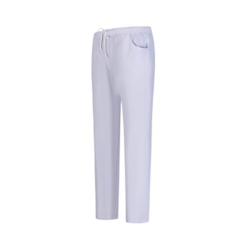 Workwear Tucano - PANTALÓN Sanitarios Unisex Cintura ELÁSTICA Uniformes Sanitarios Uniformes MEDICOS Ref.6612 - XS, Blanco