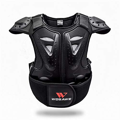 WOSAWE Chaleco de Protector para Niño Niña Deportiva Profesional de Columna Vertebral Armadura del Pecho para Motocicleta Ciclismo Patinaje Esquiar M