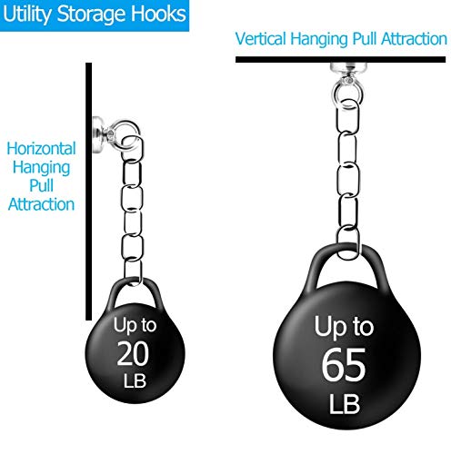 Wukong Imanes de Neodimio, 32mm de diámetro ganchos magneticos,35kg Fuerza de Tracción Imán Redondo (5 Piezas)