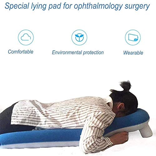 Wxnnx Almohada Boca Abajo para cirugía Ocular, Almohadas de Retina para acostarse, Almohada con la Cabeza hacia Abajo para Post vitrectomía, Almohada Inflable para Dormir con Retina para Dormir