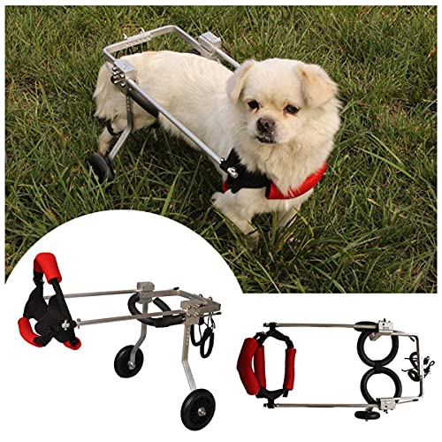 WYZXR Mascotas para discapacitados, pequeño, Perro, Silla de Ruedas, Mediano/pequeño, Anciano, Gato, Scooter, Carrito para Perro para Pata Trasera, 1-20 kg (tamaño: S)