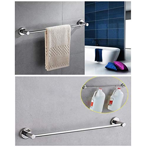 XIAJIA Toalleros de Barra 60cm,Barra Toallero de Acero Inoxidable para Baño,Montado en la Pared,Acero Inoxidable 304, Impermeable Completo, Tratamiento de Pulido