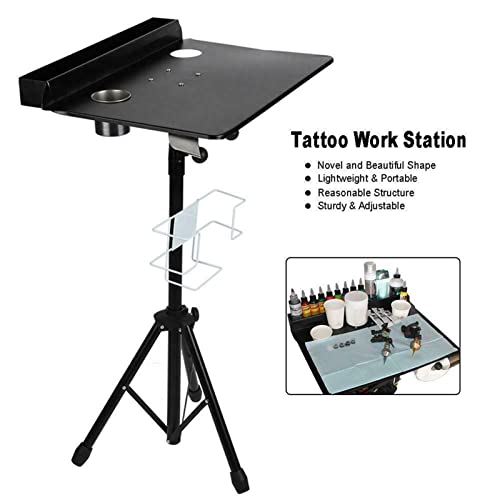 XIANGE100-SHOP Carretillas Portátil Tatuaje Estación de Trabajo Salón Belleza Trolley Carrito Tatuaje Servicio Equipo SPA Styling Holder Soporte Compacto Escritorio Ajustable