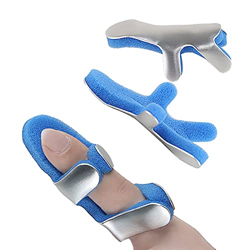 XIHAI AleacióN De Aluminio Ferula Pulgar, Respirable Protector Dedos Mano, CóModo De Llevar Ferula Dedo Reutilizable ÓRtesis De Dedo Ajustable