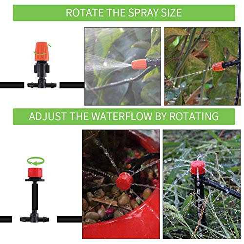 XINXI-YW Conveniente 15M Sistema de riego por Goteo Jardín de riego automático de la Manguera de Goteo Micro Kits de riego con goteros Ajustables Handsel pequeña Pala Decorativo