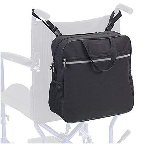 XXGJK Bolsa de Silla de Ruedas, Bolsa de Accesorios de Silla de Ruedas Bolsa Oxford con Reflectante de Seguridad para Cualquier Estilo Silla Ruedas para Peatones