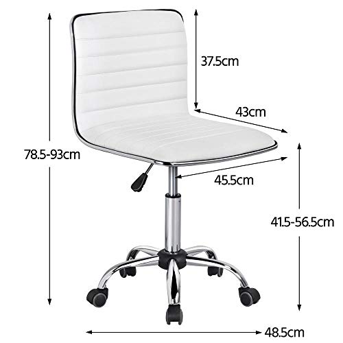 Yaheetech Taburete de Bar Silla de Trabajo Taburete para Oficina Silla Giratoria MAX Carga 120Kg